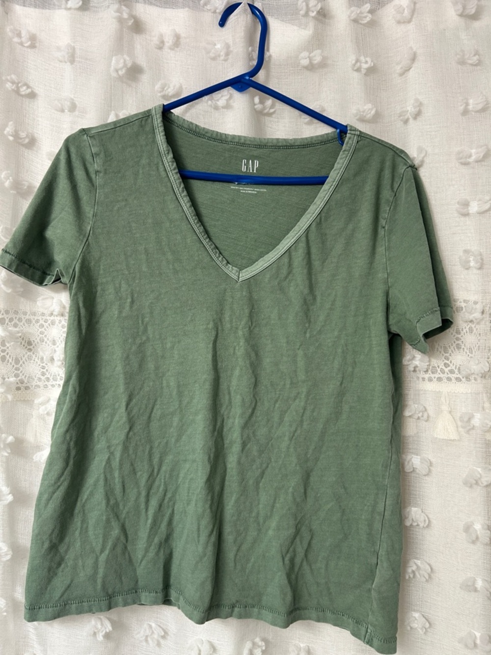 GAP Olive Green V-Neck Short Sleeve Tee